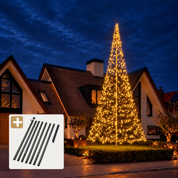 Lumedi Premium Duo 2000 LED | 8 mètres | Mât inclus