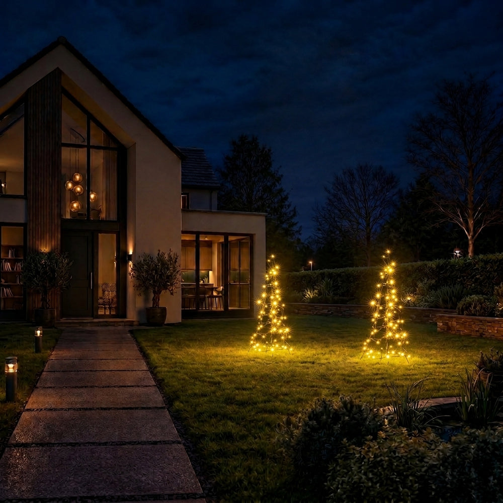 Lumedi Classic Duo-Tree 160 LEDs | 1 Meter | Inkl. Mast | Warmweiß